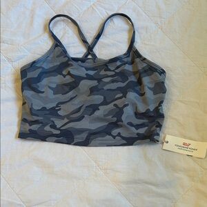 Vineyard Vines Women's Blue and Gray Camo Bandeau